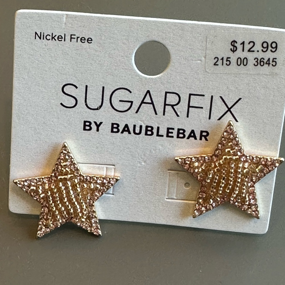 BaubleBar Gold Star Earrings